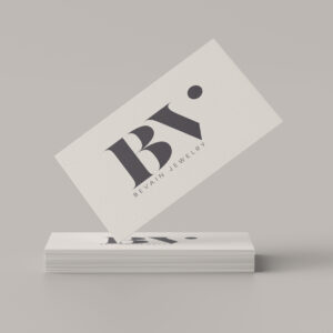 Business Card Graphics Bevain Jewelry Logo