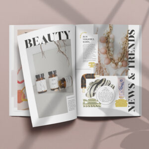 Liz & Lou fashion kids magazine layout Artdirector