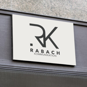 RABACH KOMMUNIKATION Logo sign Schild